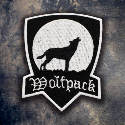 Parche de manga de velcro / termoadhesivo bordado con el emblema de Wolfpack 2